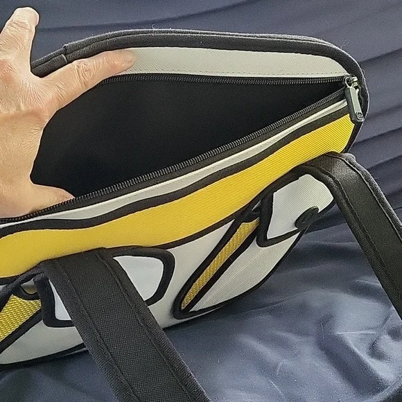 Stylish Yellow and Cream Women's Bag - Picture 4 of 4